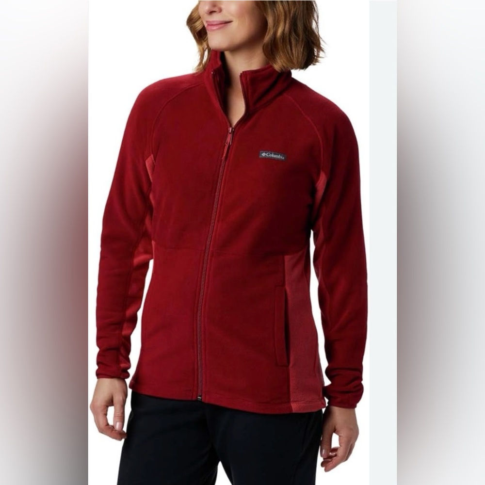 Columbia Dark Red with Dark Rose Fleece Jacket